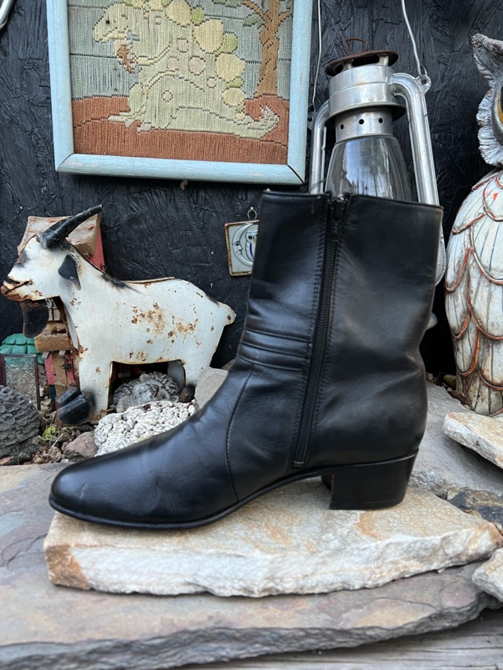 EL Besserro Side Zipper Round Tow Ankle Boots - Picture 3 of 7